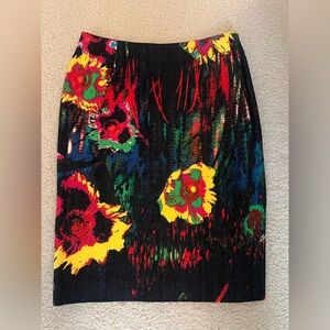 Versace Jeans Collection Floral Print Skirt